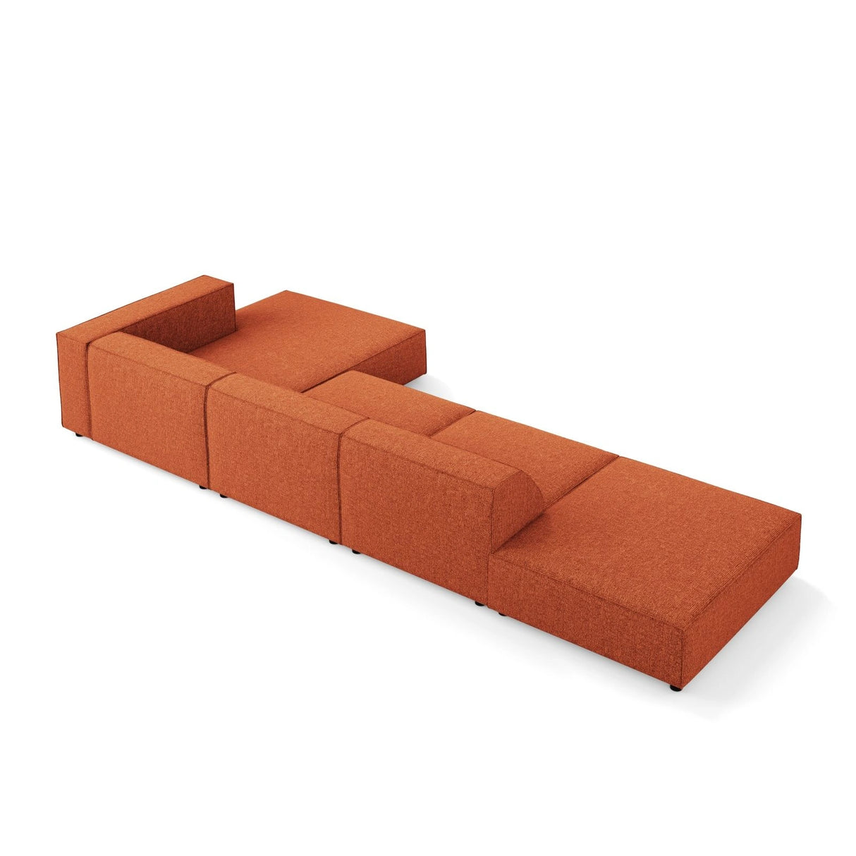Arendal 5-Sitzer Ecksofa, Rechte Seite, aus Chenille in Terrakotta (Haga 44), 341x166x70 cm von Cosmopolitan Design – Bild 5