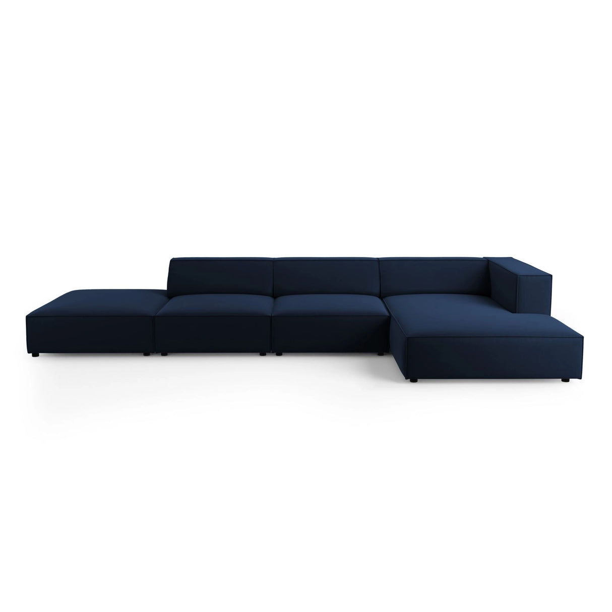 Arendal 5-Sitzer Ecksofa, Rechte Seite, aus Samt in Königsblau (Casino Deep Blue), 341x166x70 cm von Cosmopolitan Design – Bild 1