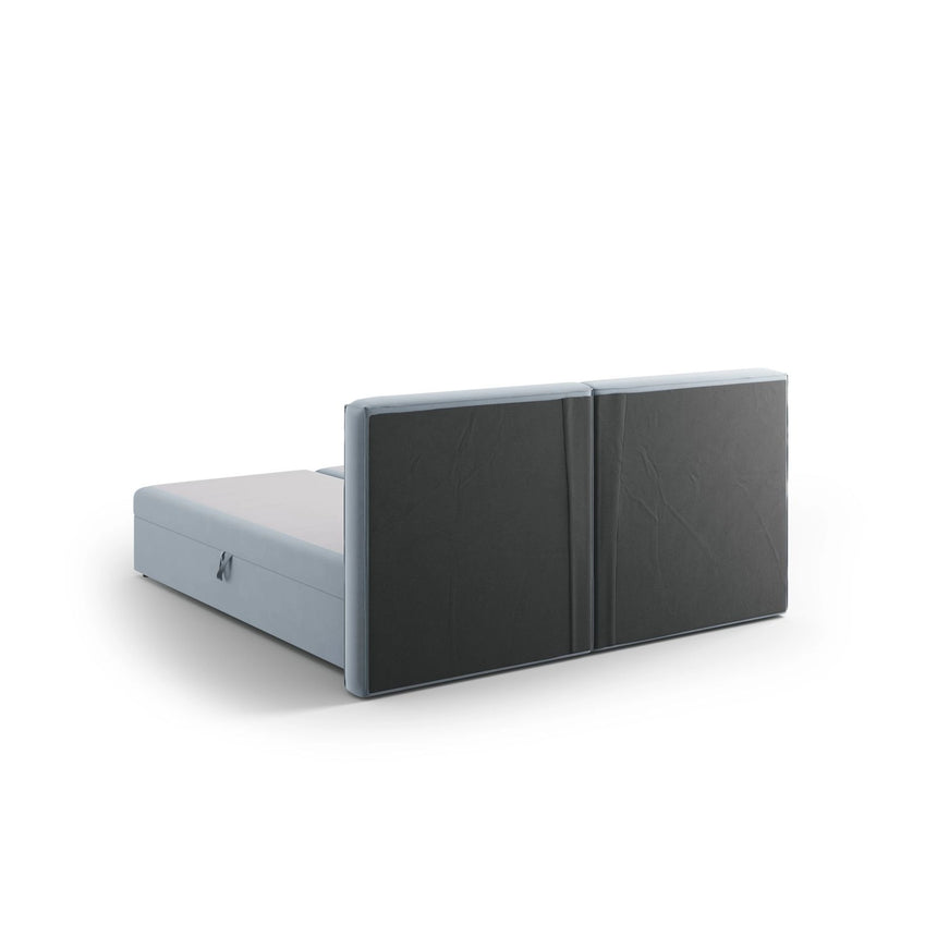 Arendal Boxspringbett mit Kopfteil und Stauraum aus Samt in Hellblau (Bluvel 06), 160x200 cm von Cosmopolitan Design – Bild 7