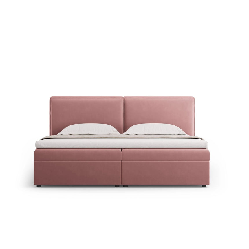Arendal Boxspringbett mit Kopfteil und Stauraum aus Samt in Rosa (Bluvel 52), 160x200 cm von Cosmopolitan Design – Bild 3