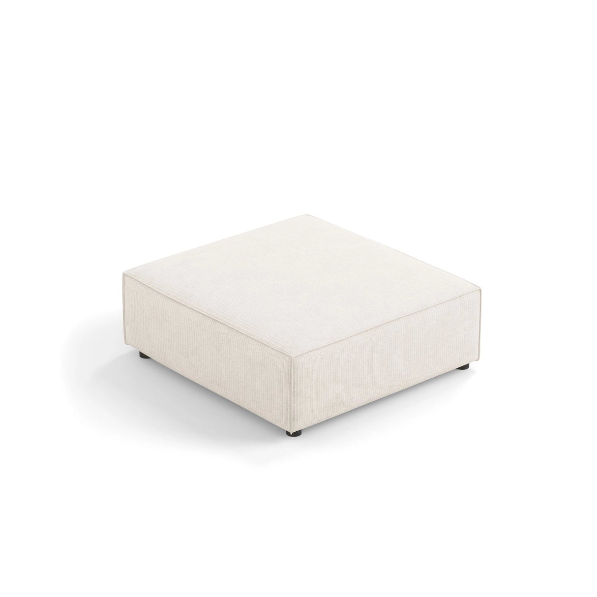 Arendal Pouf aus Chenille mit Cordoptik in Elfenbein (Brave Me 1), 102x80x40 cm von Cosmopolitan Design – Bild 3