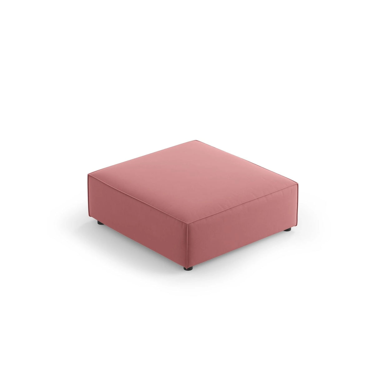 Arendal Pouf aus Samt in Flamingo (Casino Salmon), 102x80x40 cm von Cosmopolitan Design – Bild 1