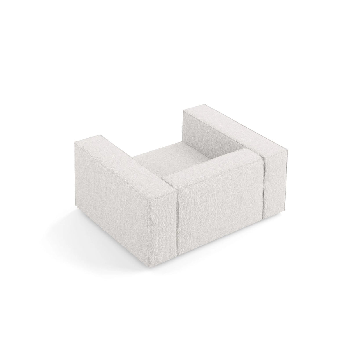 Arendal Sessel aus Chenille in Hellgrau (Haga 06), 124x102x70 cm von Cosmopolitan Design – Bild 5