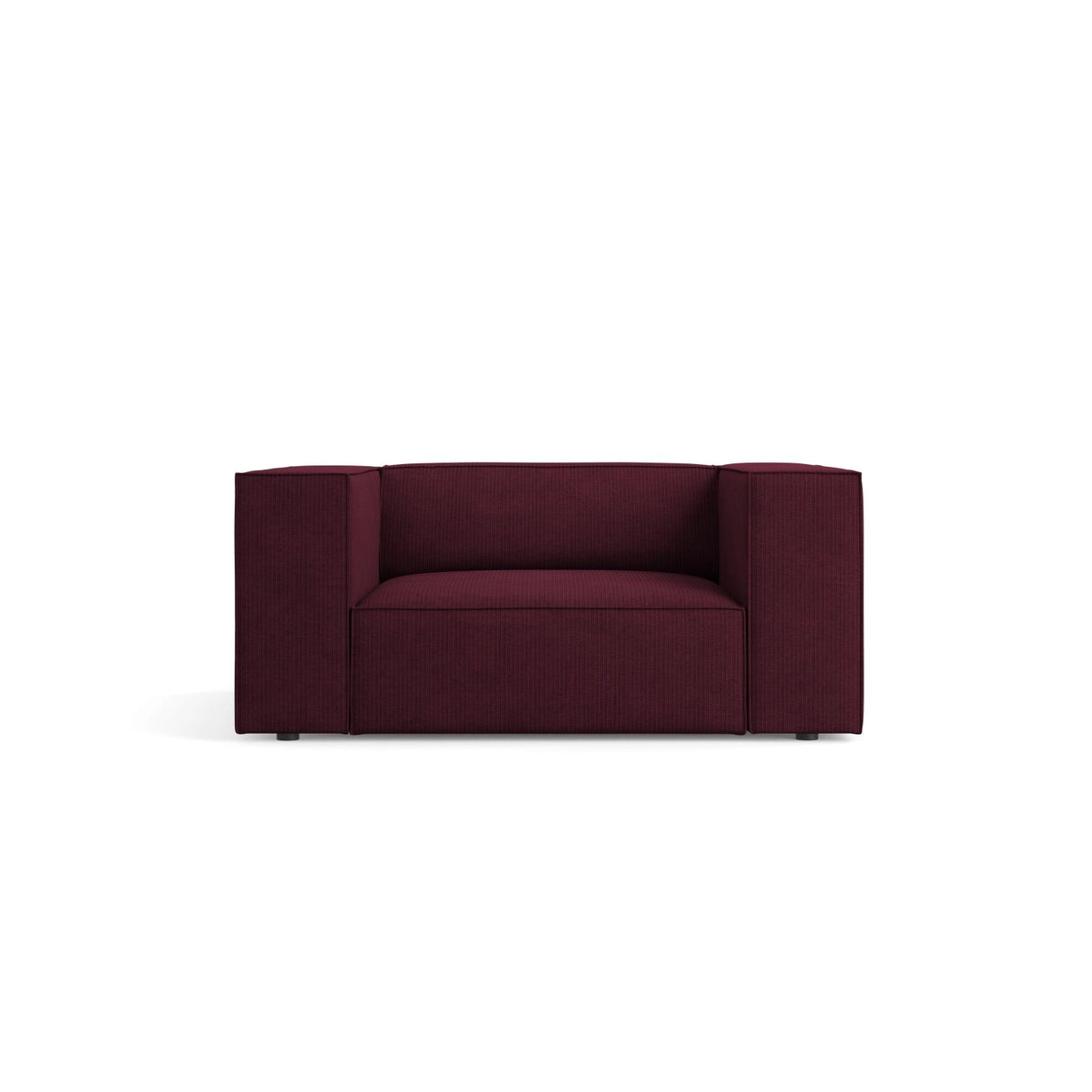 Arendal Sessel aus Chenille mit Cordoptik in Rubin (Brave Me 8), 124x102x70 cm von Cosmopolitan Design – Bild 1