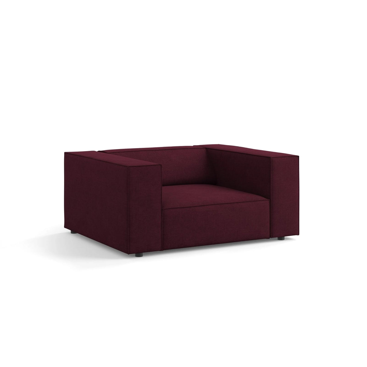 Arendal Sessel aus Chenille mit Cordoptik in Rubin (Brave Me 8), 124x102x70 cm von Cosmopolitan Design – Bild 3