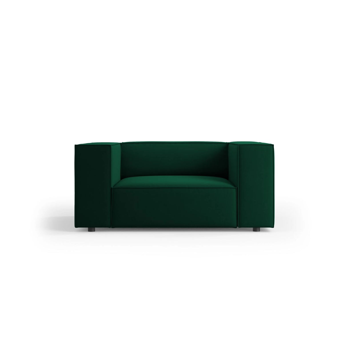 Arendal Sessel aus Samt in Flaschengrün (Casino Deep Green), 124x102x70 cm von Cosmopolitan Design – Bild 1