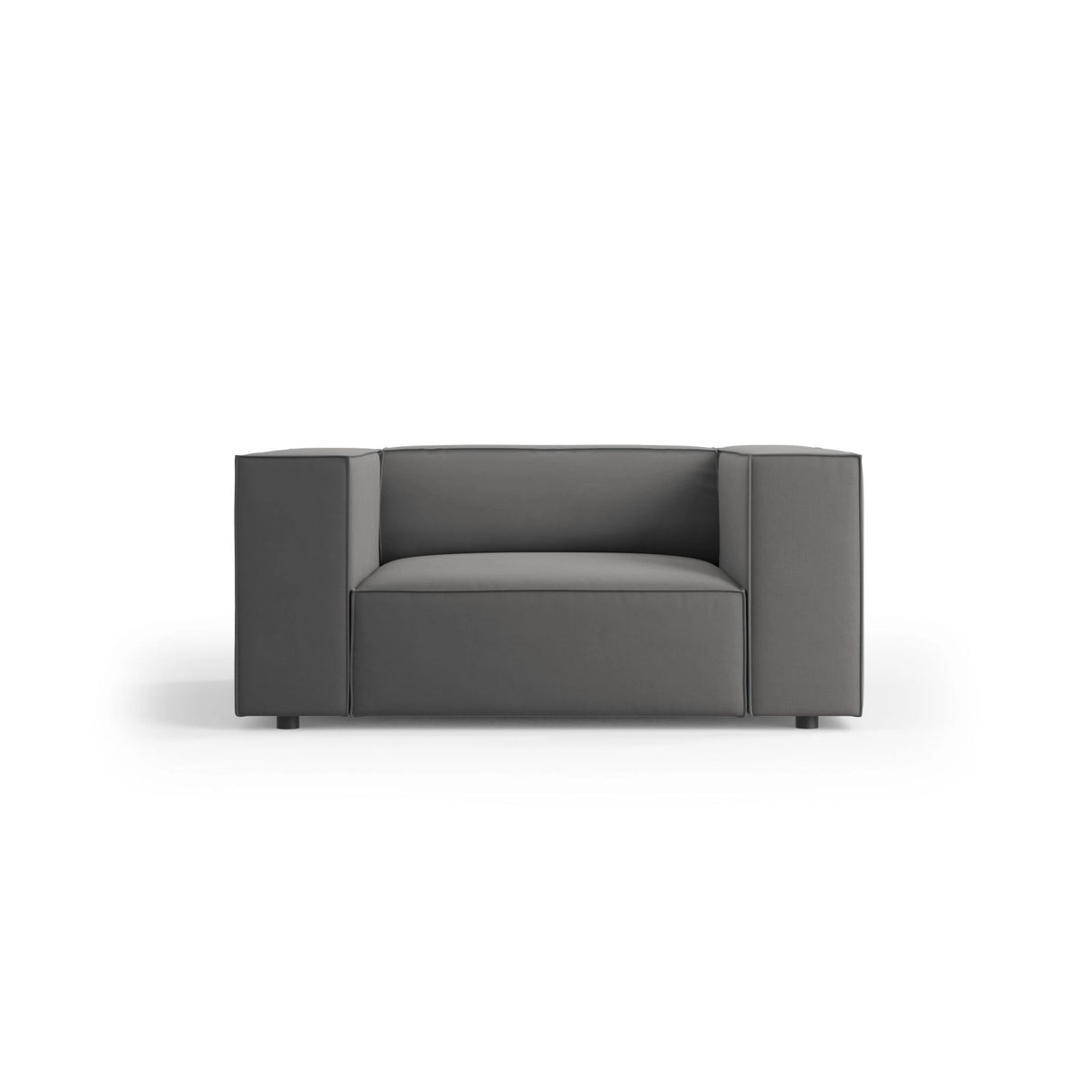 Arendal Sessel aus Samt in Warmes Grau (Casino Anthracite), 124x102x70 cm von Cosmopolitan Design – Bild 1