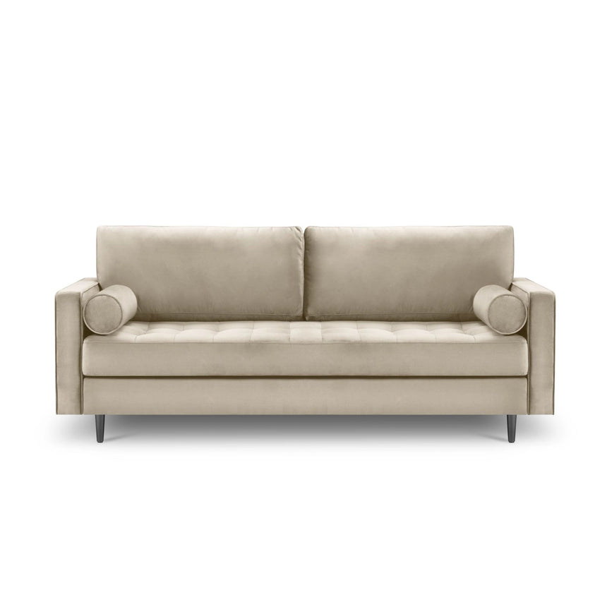Aspen 3-Sitzer Sofa aus Samt in Dunkelbeige (Salvador 2), 219x90x90 cm von Cosmopolitan Design – Bild 2