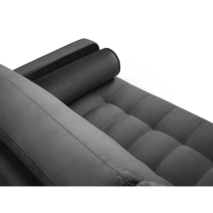 Aspen 3-Sitzer Sofa aus Samt in Dunkelgrau (Salvador 18), 219x90x90 cm von Cosmopolitan Design – Bild 4