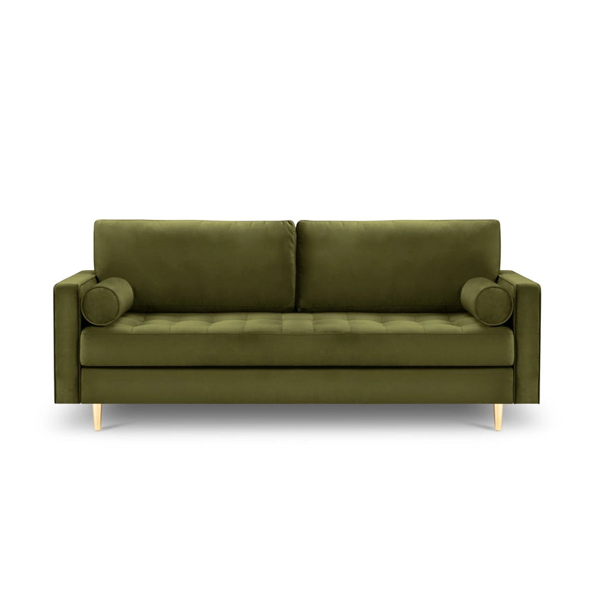 Aspen 3-Sitzer Sofa aus Samt in Grün (Salvador 8), 219x90x90 cm von Cosmopolitan Design – Bild 2