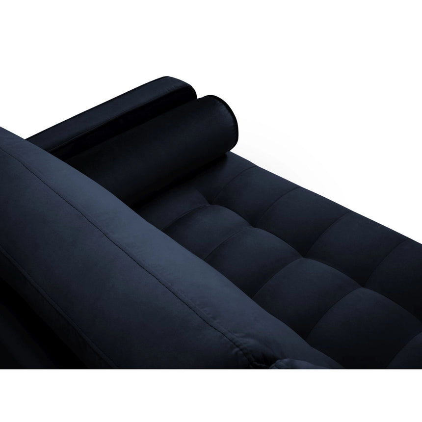 Aspen 3-Sitzer Sofa aus Samt in Königsblau (Salvador 5), 219x90x90 cm von Cosmopolitan Design – Bild 4