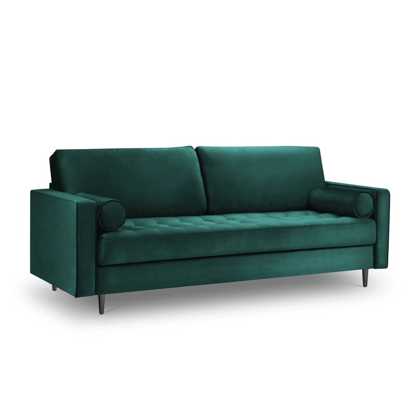 Aspen 3-Sitzer Sofa aus Samt in Petrol (Salvador 6), 219x90x90 cm von Cosmopolitan Design – Bild 1