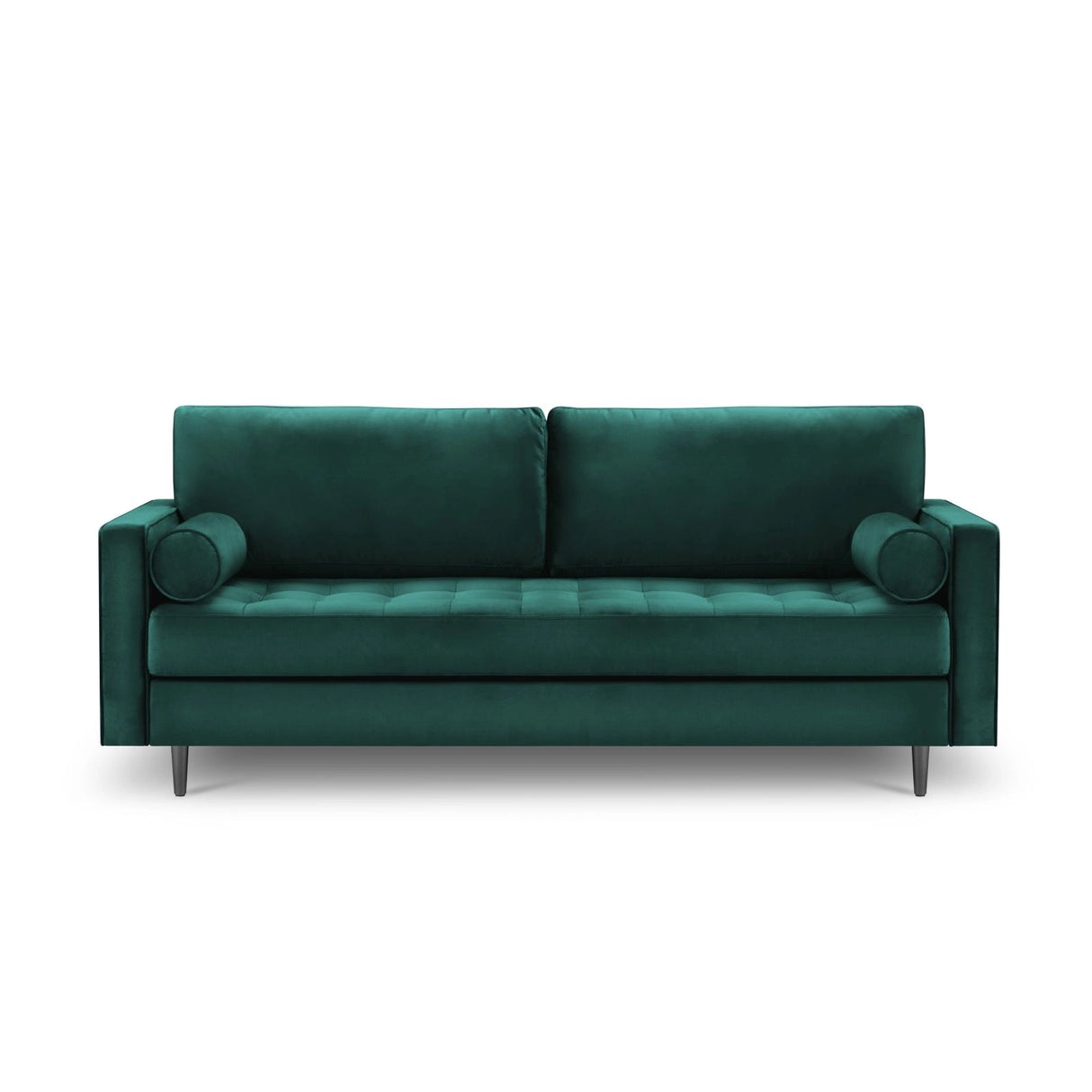 Aspen 3-Sitzer Sofa aus Samt in Petrol (Salvador 6), 219x90x90 cm von Cosmopolitan Design – Bild 2