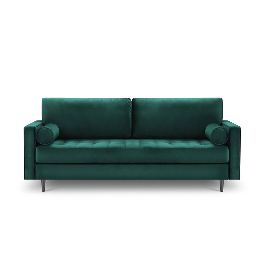 Aspen 3-Sitzer Sofa aus Samt in Petrol (Salvador 6), 219x90x90 cm von Cosmopolitan Design – Bild 2