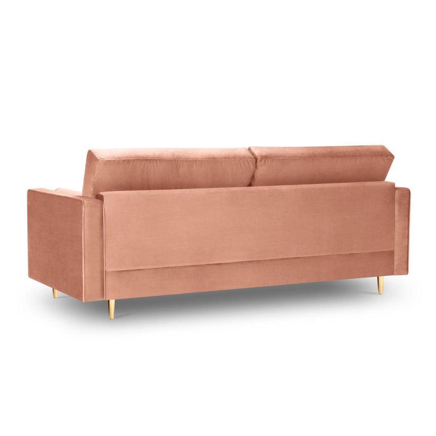 Aspen 3-Sitzer Sofa aus Samt in Rosa (Salvador 11), 219x90x90 cm von Cosmopolitan Design – Bild 3
