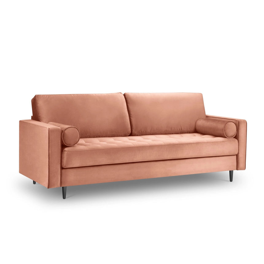 Aspen 3-Sitzer Sofa aus Samt in Rosa (Salvador 11), 219x90x90 cm von Cosmopolitan Design – Bild 1