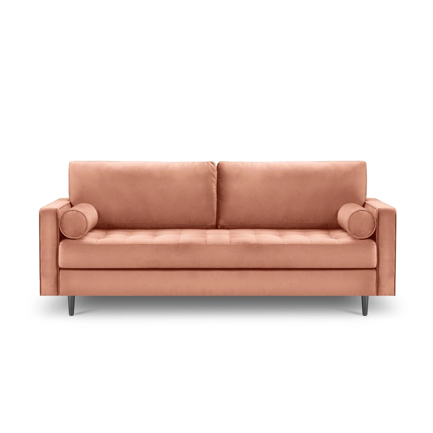Aspen 3-Sitzer Sofa aus Samt in Rosa (Salvador 11), 219x90x90 cm von Cosmopolitan Design – Bild 2