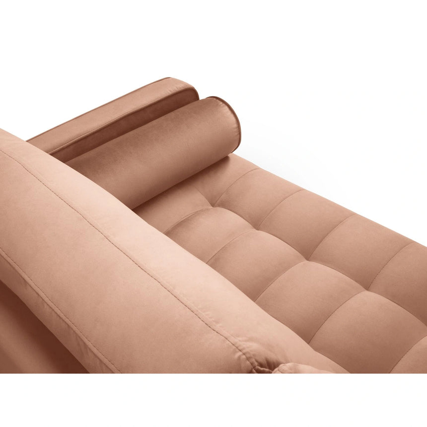 Aspen 3-Sitzer Sofa aus Samt in Rosa (Salvador 11), 219x90x90 cm von Cosmopolitan Design – Bild 4