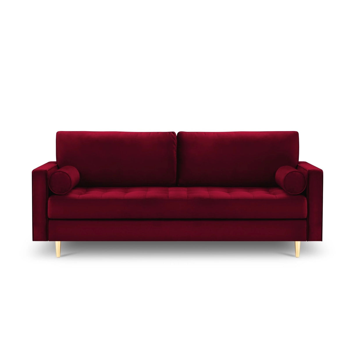 Aspen 3-Sitzer Sofa aus Samt in Rot (Salvador 13), 219x90x90 cm von Cosmopolitan Design – Bild 2