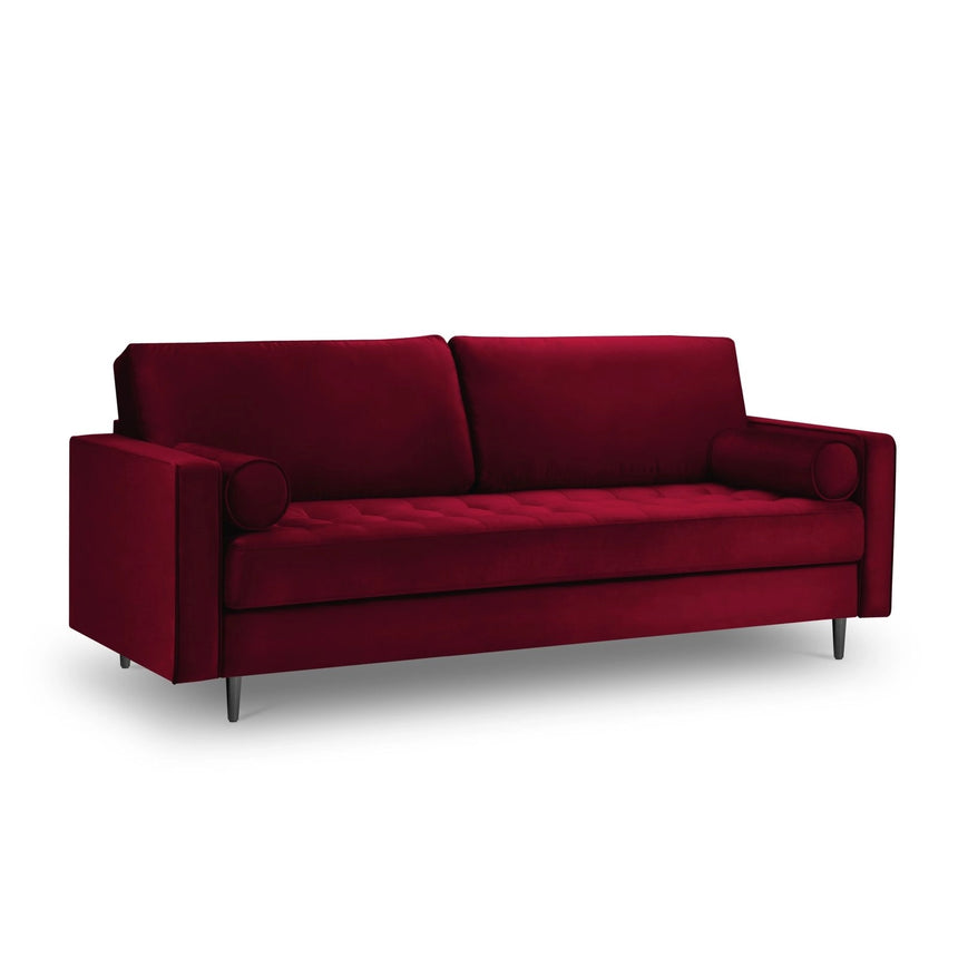 Aspen 3-Sitzer Sofa aus Samt in Rot (Salvador 13), 219x90x90 cm von Cosmopolitan Design – Bild 1