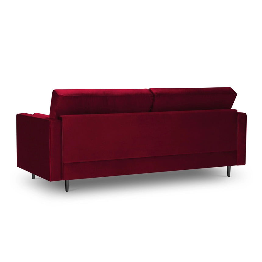 Aspen 3-Sitzer Sofa aus Samt in Rot (Salvador 13), 219x90x90 cm von Cosmopolitan Design – Bild 3