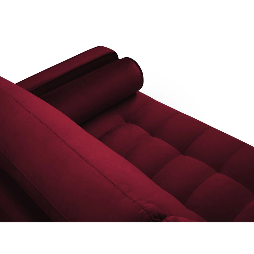 Aspen 3-Sitzer Sofa aus Samt in Rot (Salvador 13), 219x90x90 cm von Cosmopolitan Design – Bild 4