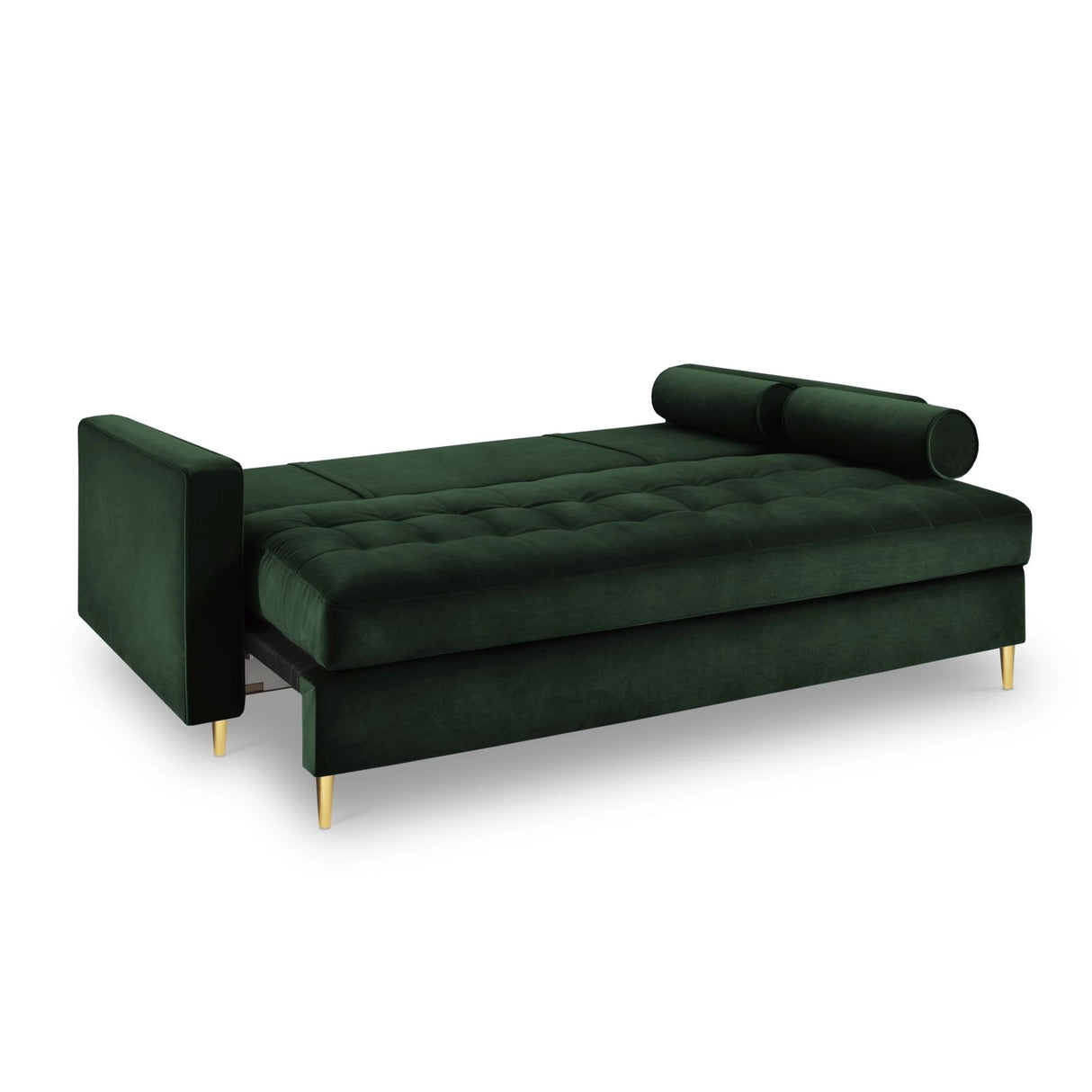 Aspen 3-Sitzer Sofa mit Schlaffunktion und Stauraum, aus Samt in Flaschengrün (Salvador 07), 225x100x96 cm von Cosmopolitan Design – Bild 5