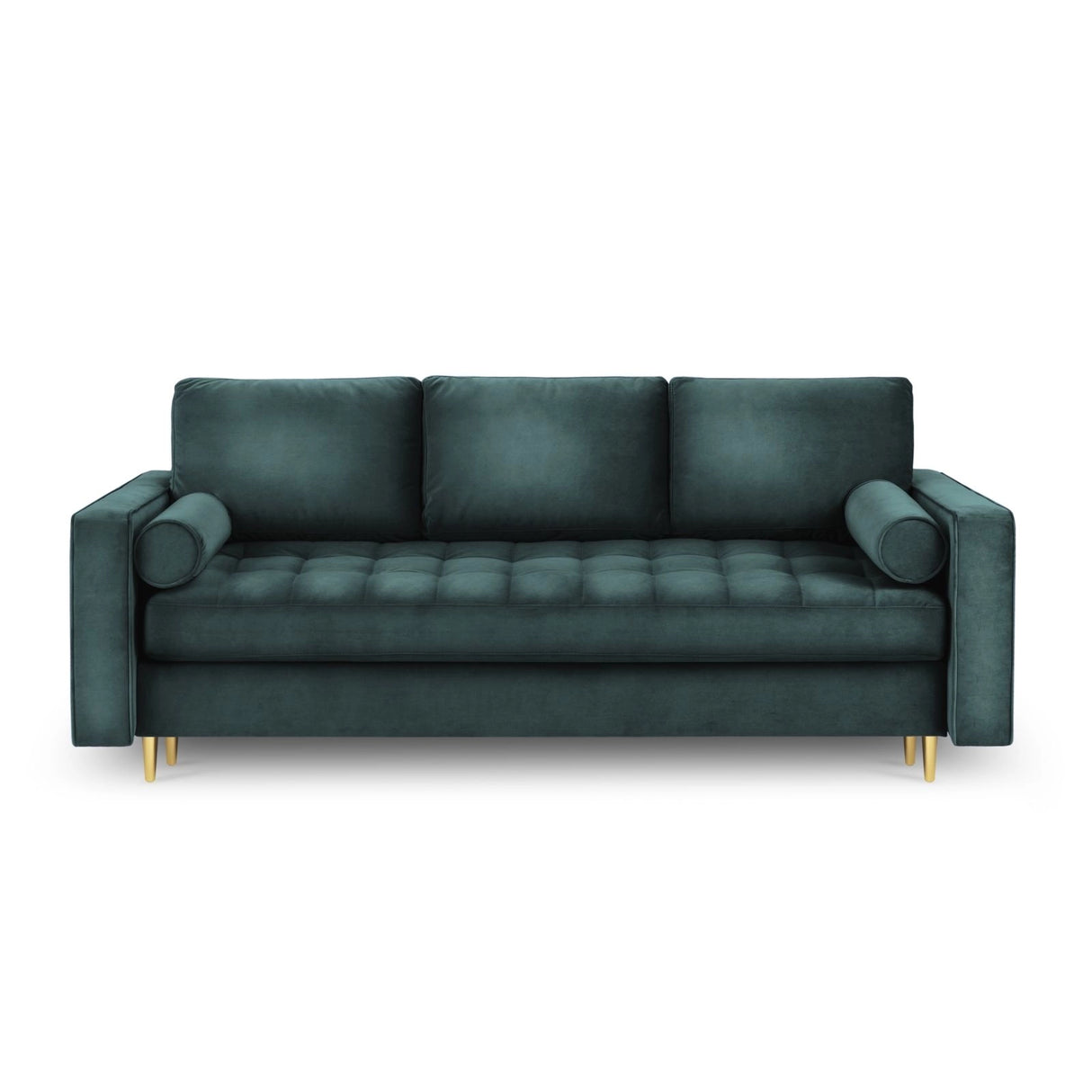 Aspen 3-Sitzer Sofa mit Schlaffunktion und Stauraum, aus Samt in Petrol (Salvador 06), 225x100x96 cm von Cosmopolitan Design – Bild 3
