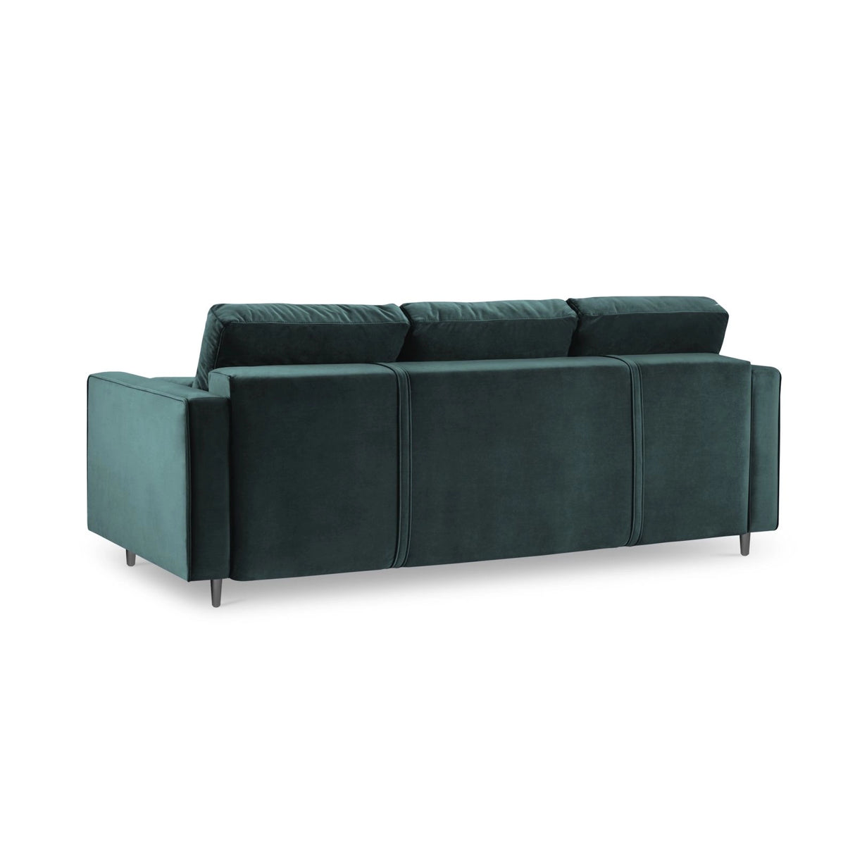 Aspen 3-Sitzer Sofa mit Schlaffunktion und Stauraum, aus Samt in Petrol (Salvador 06), 225x100x96 cm von Cosmopolitan Design – Bild 4