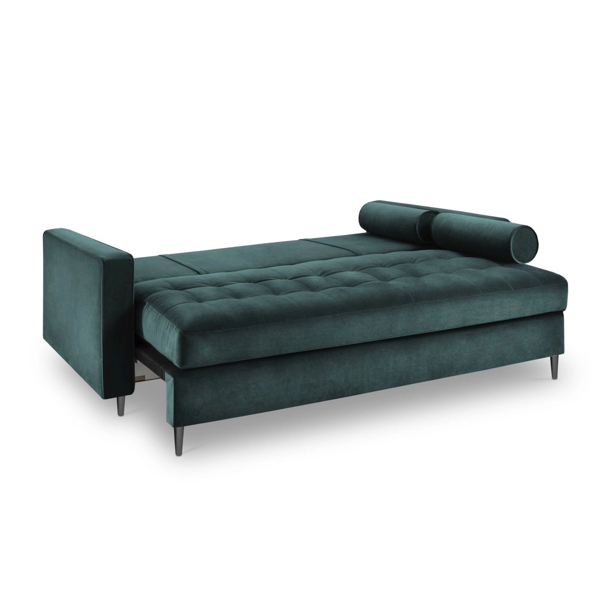 Aspen 3-Sitzer Sofa mit Schlaffunktion und Stauraum, aus Samt in Petrol (Salvador 06), 225x100x96 cm von Cosmopolitan Design – Bild 5