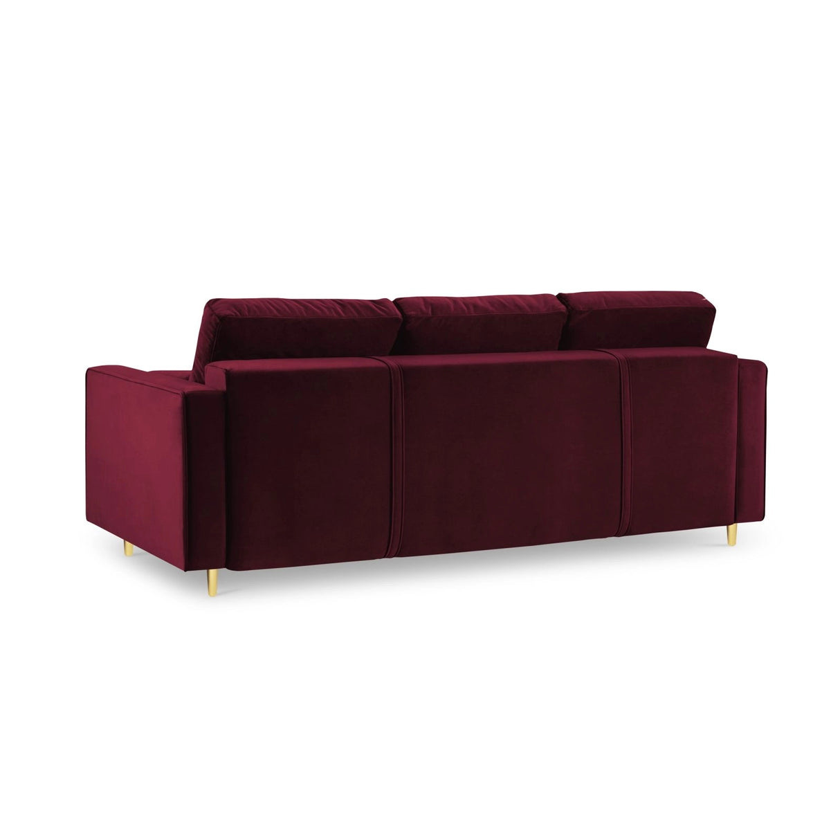 Aspen 3-Sitzer Sofa mit Schlaffunktion und Stauraum, aus Samt in Rot (Salvador 13), 225x100x96 cm von Cosmopolitan Design – Bild 4