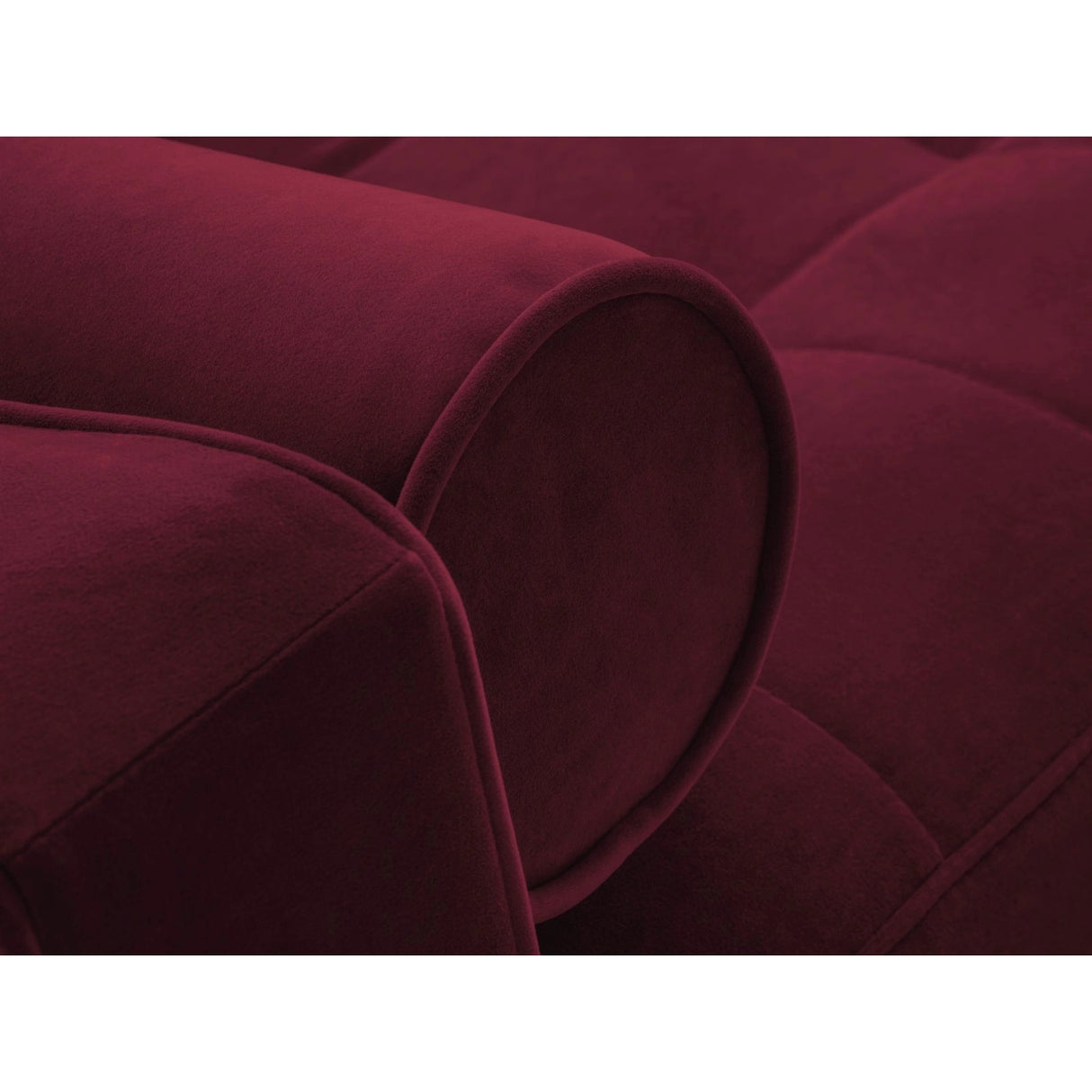 Aspen 3-Sitzer Sofa mit Schlaffunktion und Stauraum, aus Samt in Rot (Salvador 13), 225x100x96 cm von Cosmopolitan Design – Bild 7