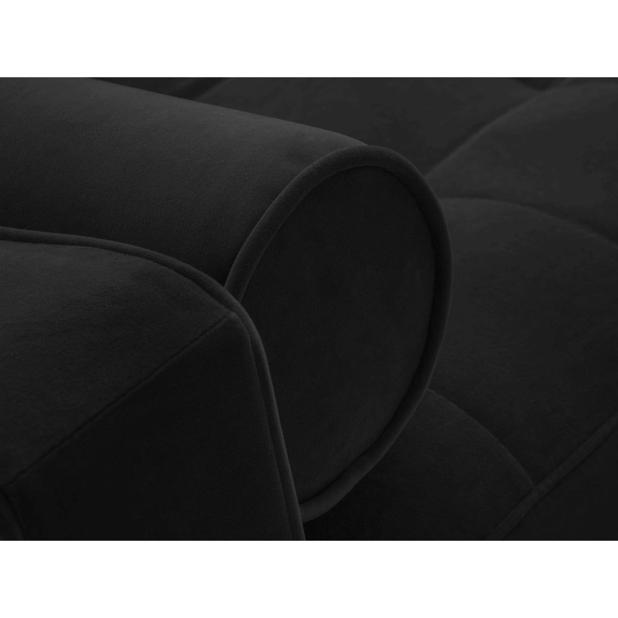 Aspen 3-Sitzer Sofa mit Schlaffunktion und Stauraum, aus Samt in Schwarz (Salvador 19), 225x100x96 cm von Cosmopolitan Design – Bild 7