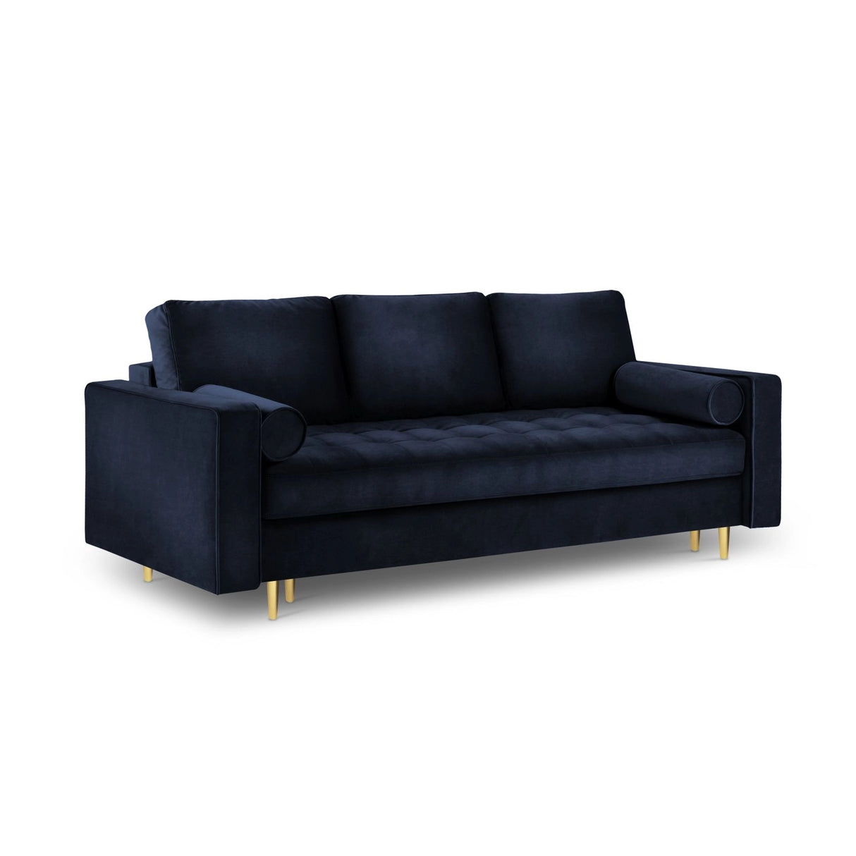 Aspen 3-Sitzer Sofa mit Schlaffunktion und Stauraum, aus Samt oder Strukturstoff, 225x100x96 cm von Cosmopolitan Design – Bild 1