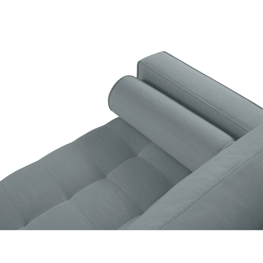 Aspen 3-Sitzer Sofa mit Schlaffunktion und Stauraum, aus Strukturierter Stoff in Blau (Melva 72), 225x100x96 cm von Cosmopolitan Design – Bild 6