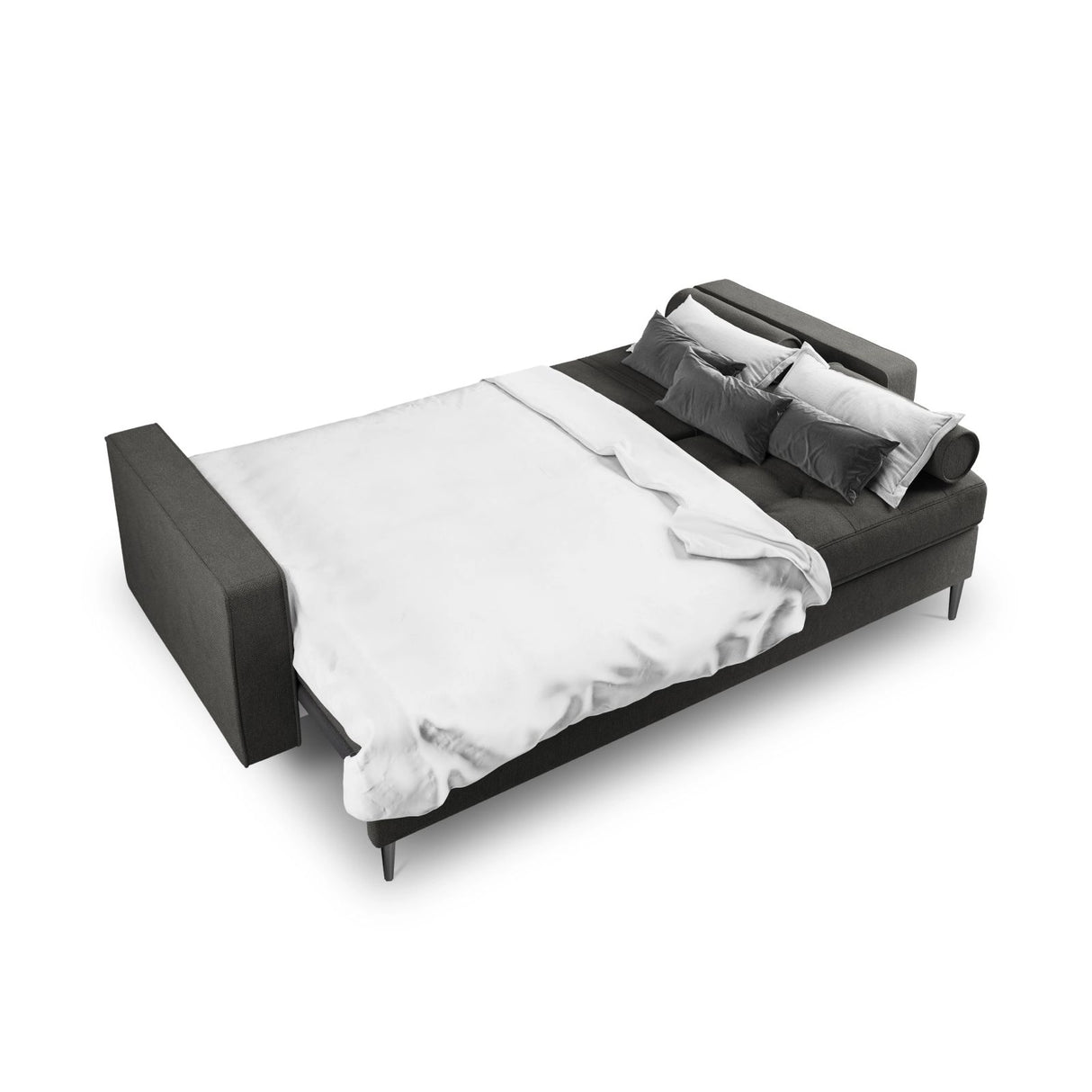 Aspen 3-Sitzer Sofa mit Schlaffunktion und Stauraum, aus Strukturierter Stoff in Dunkelgrau (Positano 95), 225x100x96 cm von Cosmopolitan Design – Bild 5