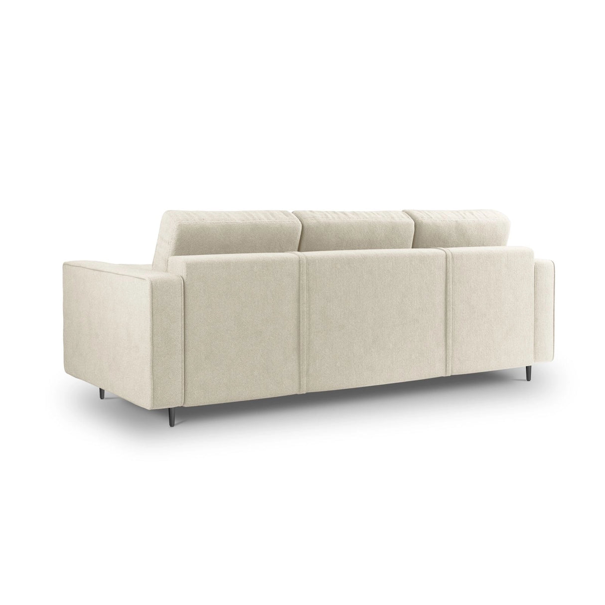 Aspen 3-Sitzer Sofa mit Schlaffunktion und Stauraum, aus Strukturierter Stoff in Hellbeige (Positano 02), 225x100x96 cm von Cosmopolitan Design – Bild 3