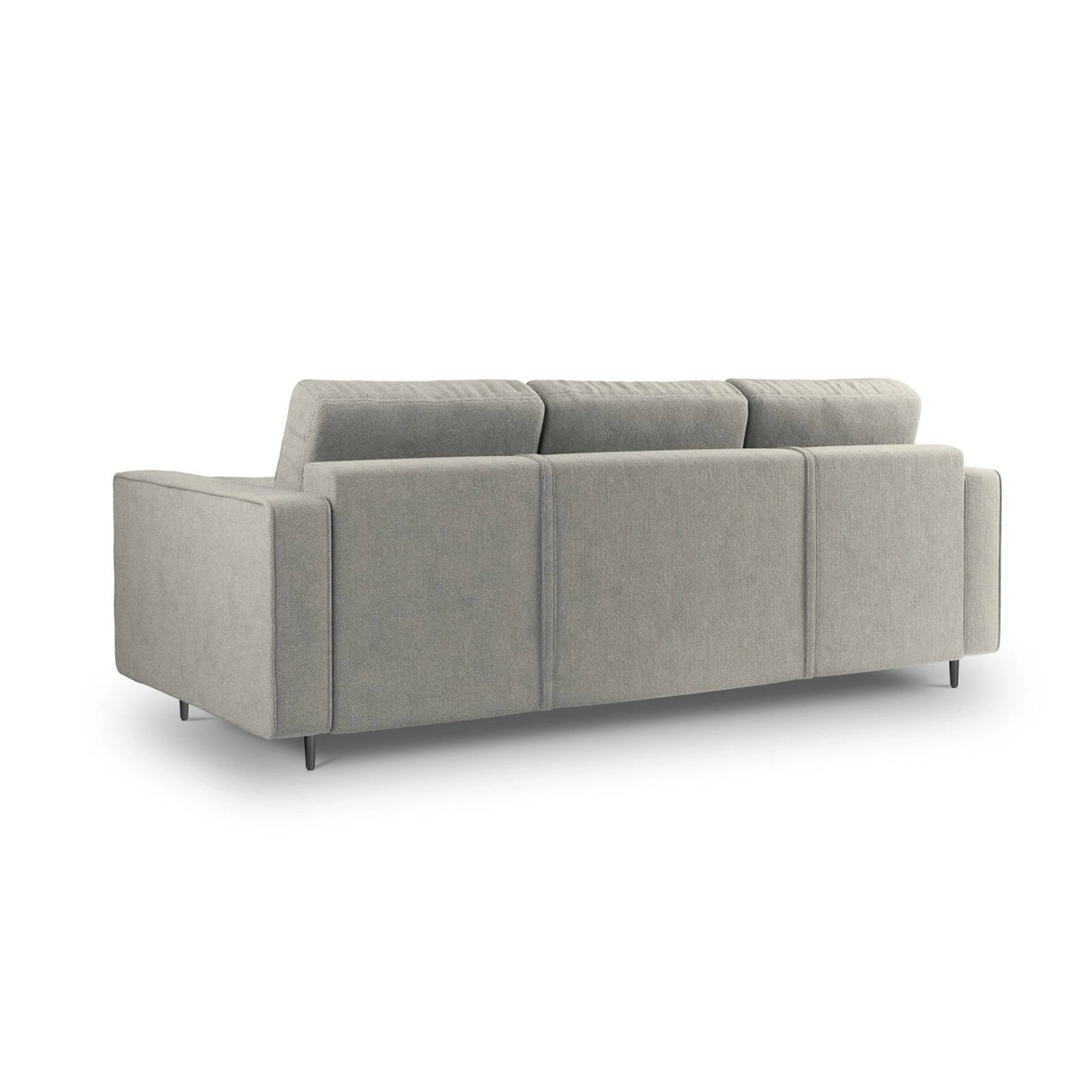 Aspen 3-Sitzer Sofa mit Schlaffunktion und Stauraum, aus Strukturierter Stoff in Hellgrau (Positano 83), 225x100x96 cm von Cosmopolitan Design – Bild 3