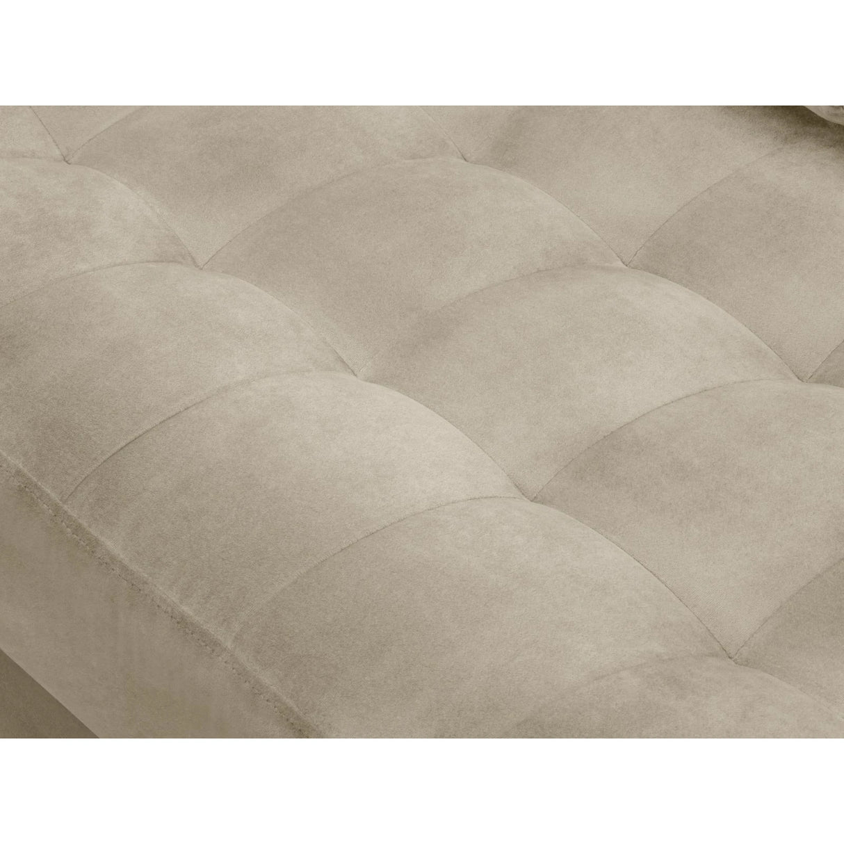 Aspen 4-Sitzer Ecksofa, Linke Seite, aus Samt in Dunkelbeige (Salvador 2), 236x170x90 cm von Cosmopolitan Design – Bild 6