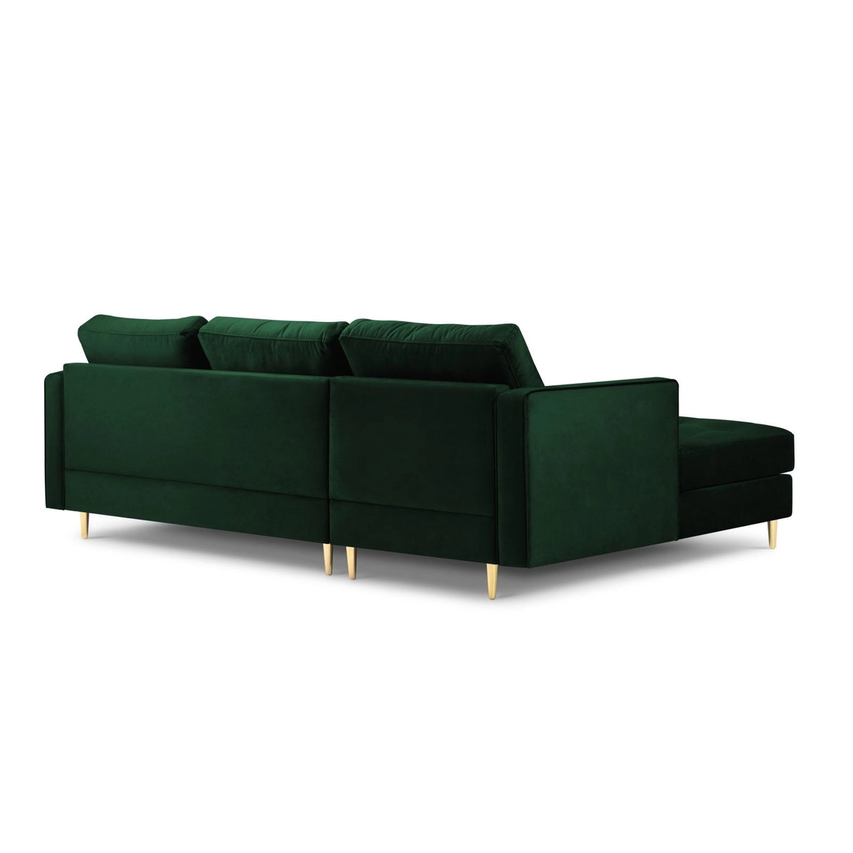 Aspen 4-Sitzer Ecksofa, Linke Seite, aus Samt in Flaschengrün (Salvador 7), 236x170x90 cm von Cosmopolitan Design – Bild 3