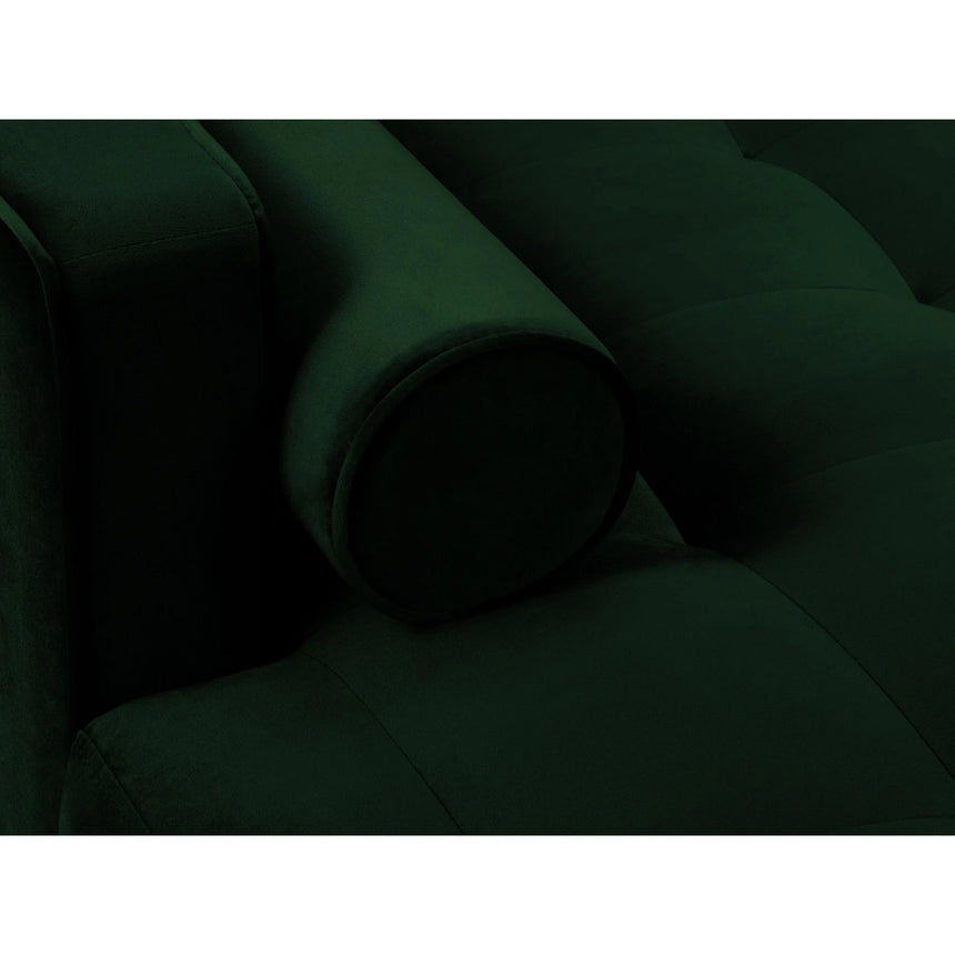Aspen 4-Sitzer Ecksofa, Linke Seite, aus Samt in Flaschengrün (Salvador 7), 236x170x90 cm von Cosmopolitan Design – Bild 5
