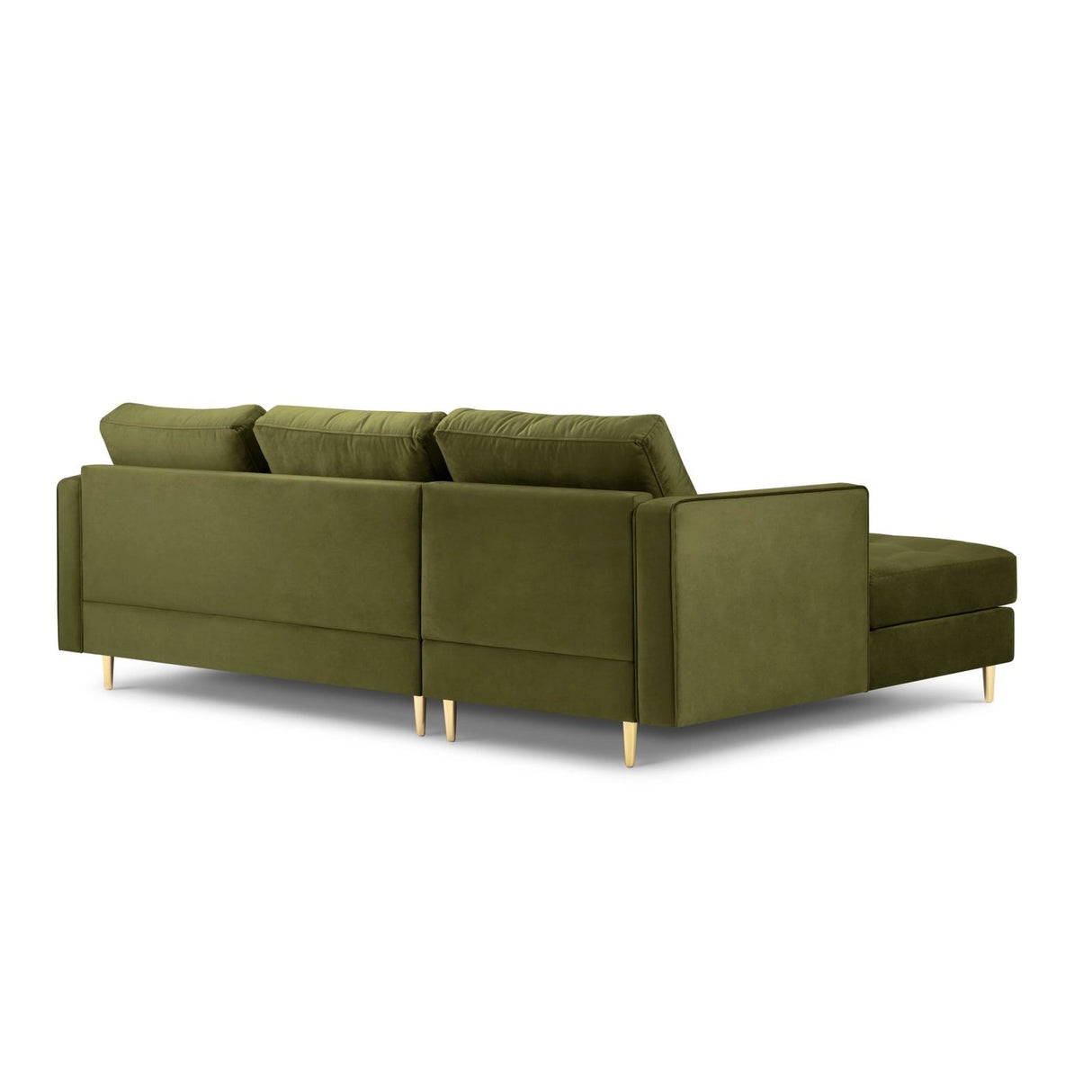 Aspen 4-Sitzer Ecksofa, Linke Seite, aus Samt in Grün (Salvador 8), 236x170x90 cm von Cosmopolitan Design – Bild 3