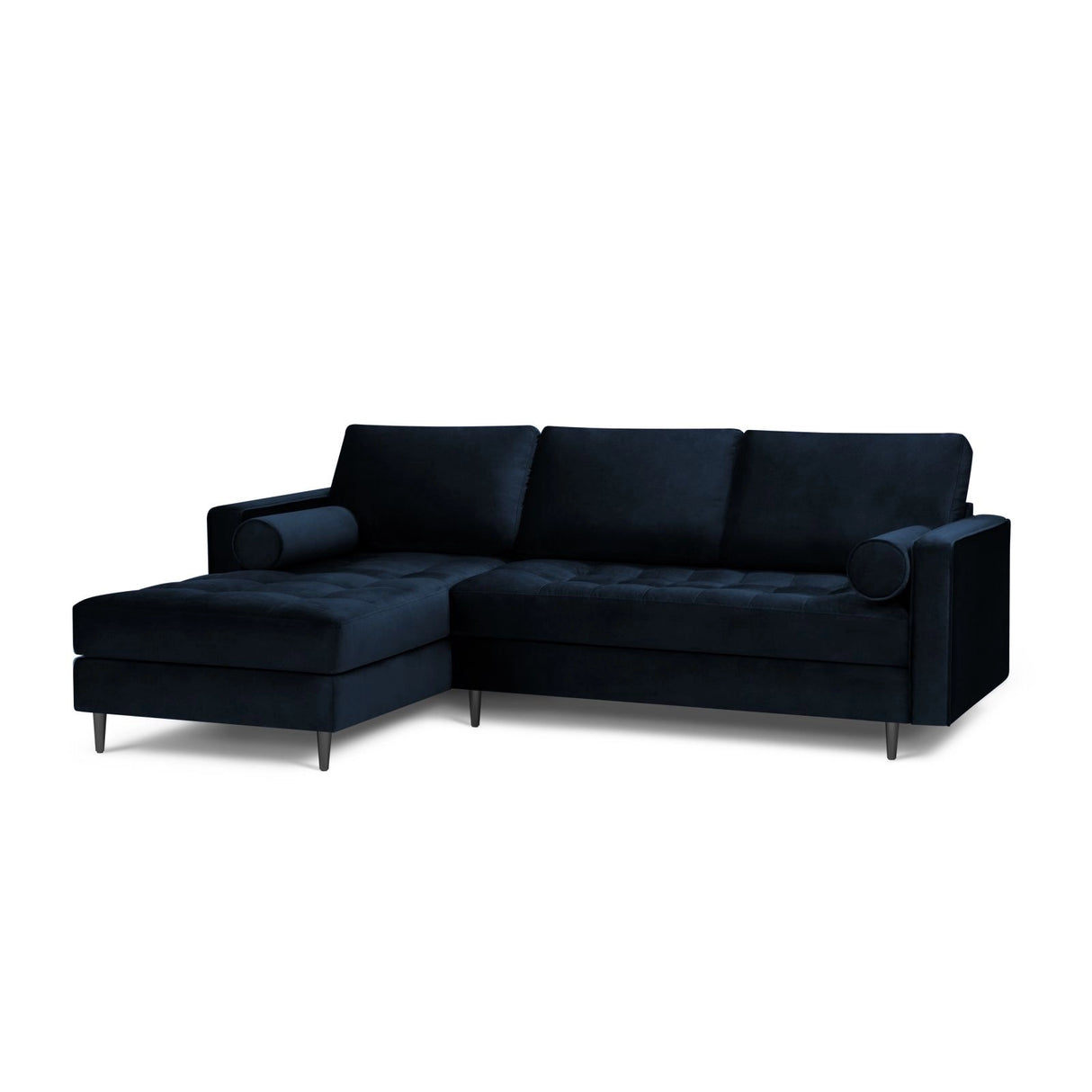 Aspen 4-Sitzer Ecksofa, Linke Seite, aus Samt in Königsblau (Salvador 5), 236x170x90 cm von Cosmopolitan Design – Bild 2
