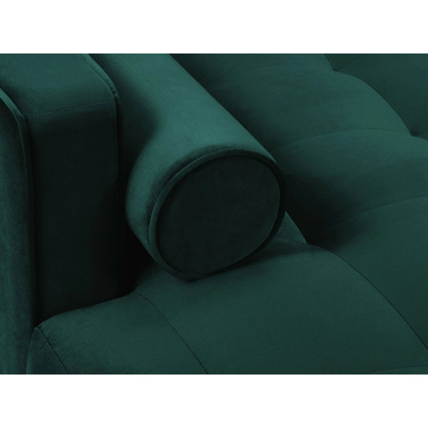 Aspen 4-Sitzer Ecksofa, Linke Seite, aus Samt in Petrol (Salvador 6), 236x170x90 cm von Cosmopolitan Design – Bild 5