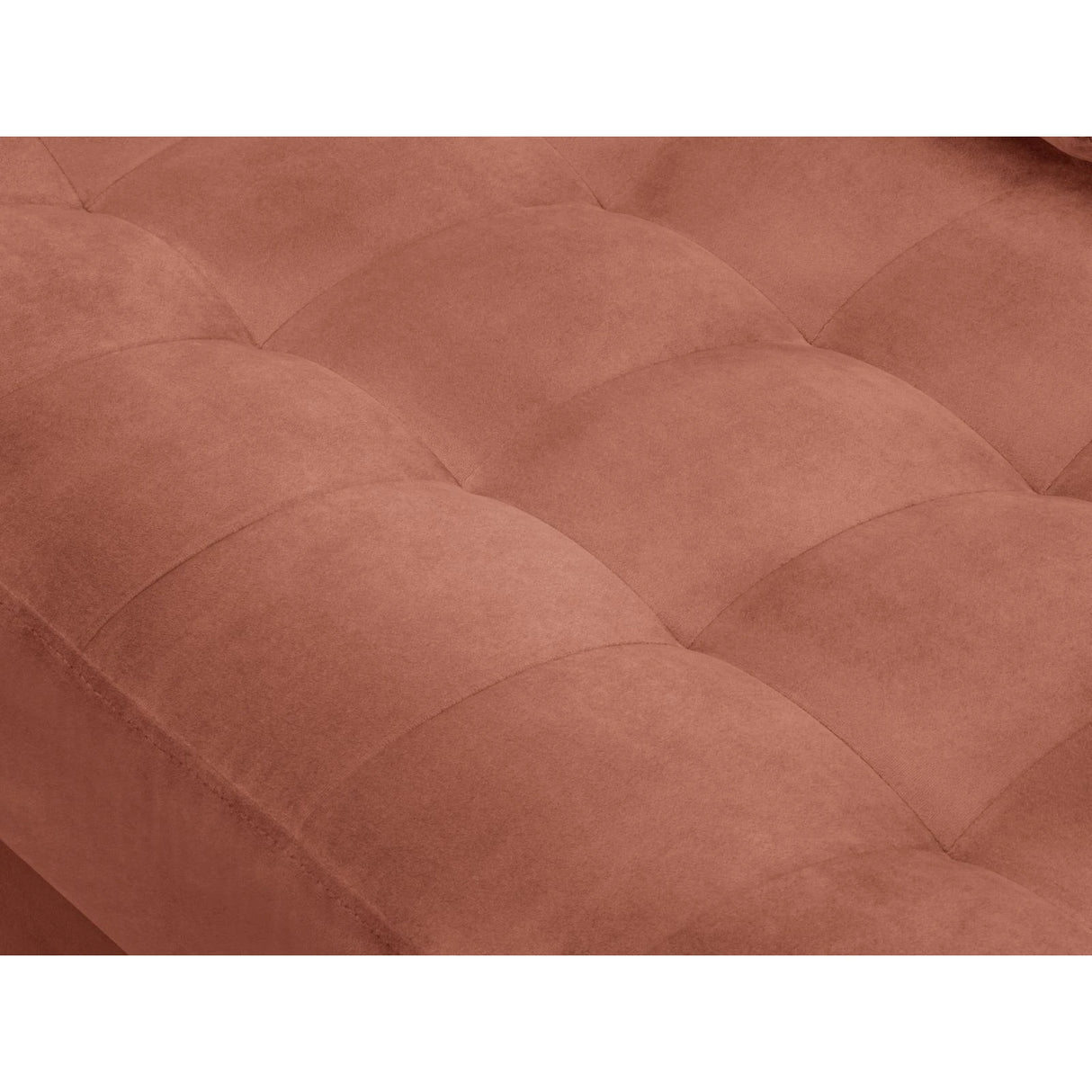 Aspen 4-Sitzer Ecksofa, Linke Seite, aus Samt in Rosa (Salvador 11), 236x170x90 cm von Cosmopolitan Design – Bild 6