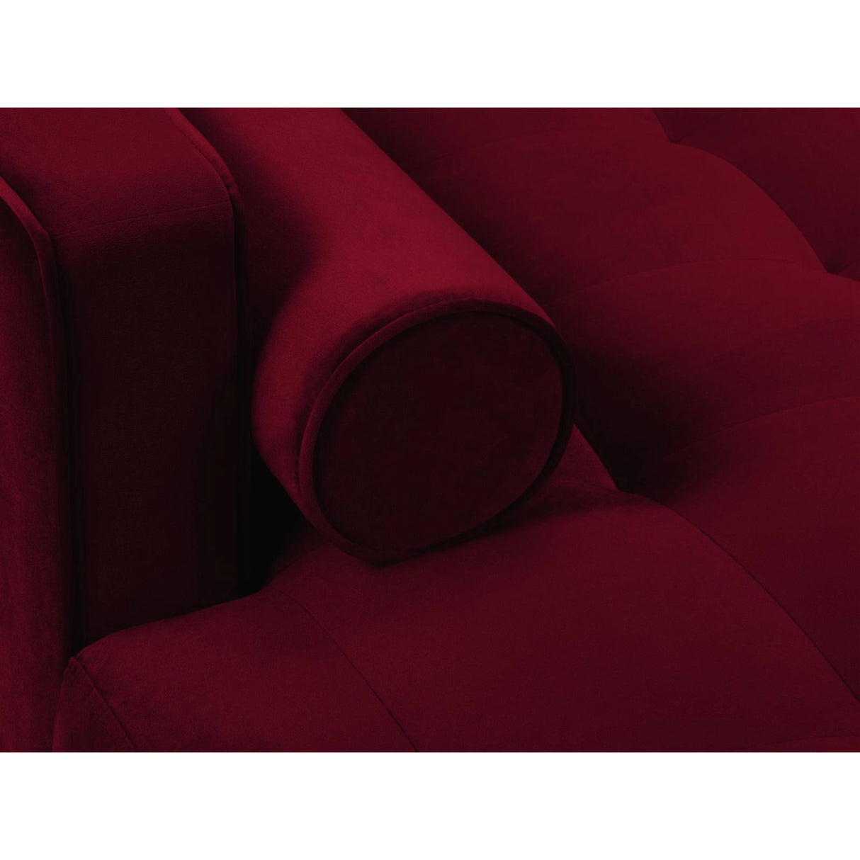 Aspen 4-Sitzer Ecksofa, Linke Seite, aus Samt in Rot (Salvador 13), 236x170x90 cm von Cosmopolitan Design – Bild 5