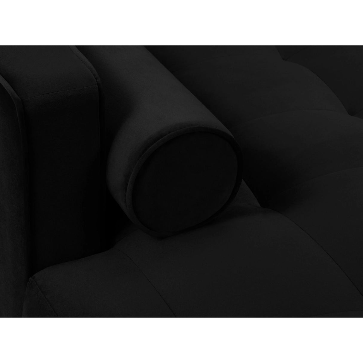 Aspen 4-Sitzer Ecksofa, Linke Seite, aus Samt in Schwarz (Salvador 19), 236x170x90 cm von Cosmopolitan Design – Bild 5
