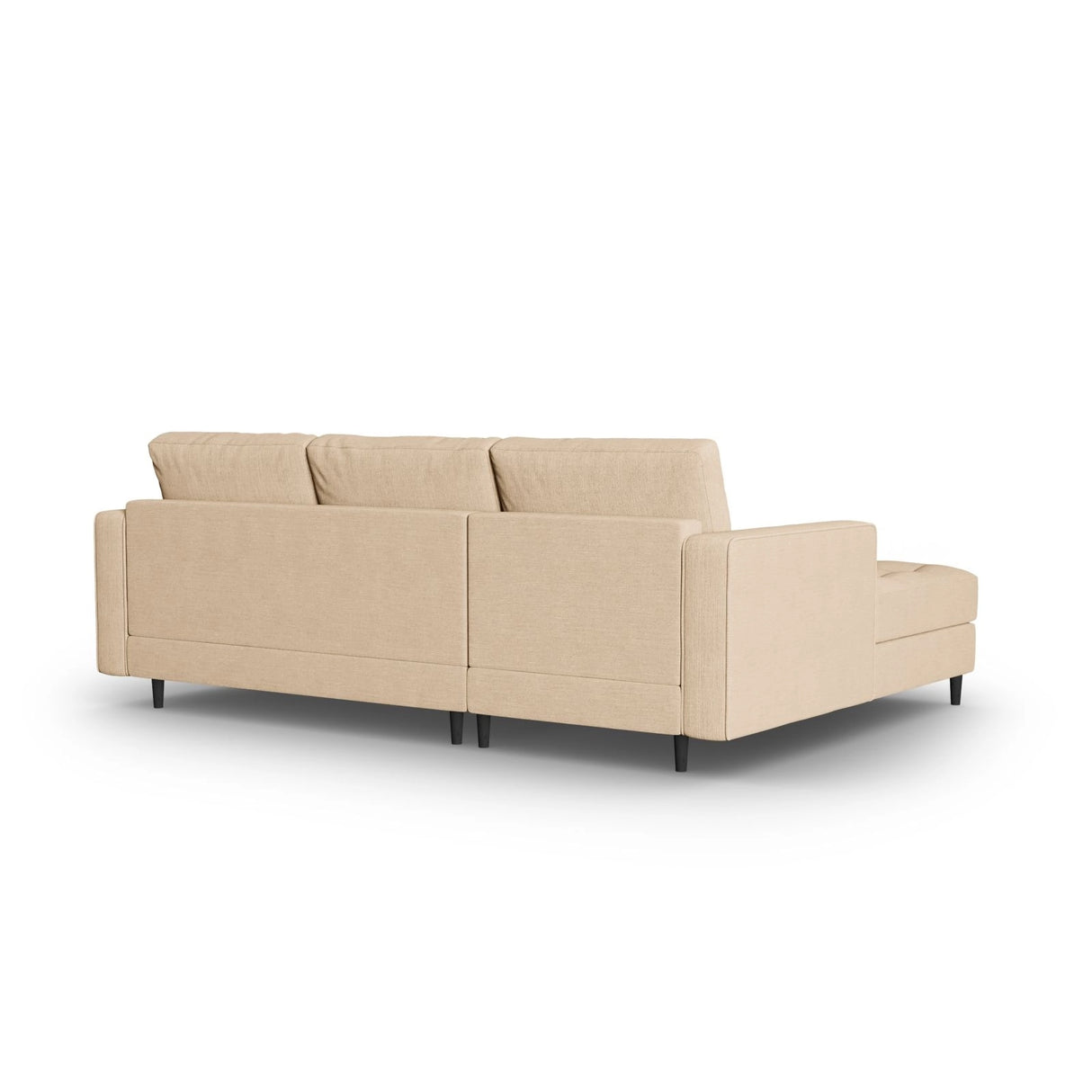 Aspen 4-Sitzer Ecksofa, Linke Seite, aus Strukturierter Stoff in Beige (Melva 06), 236x170x90 cm von Cosmopolitan Design – Bild 4