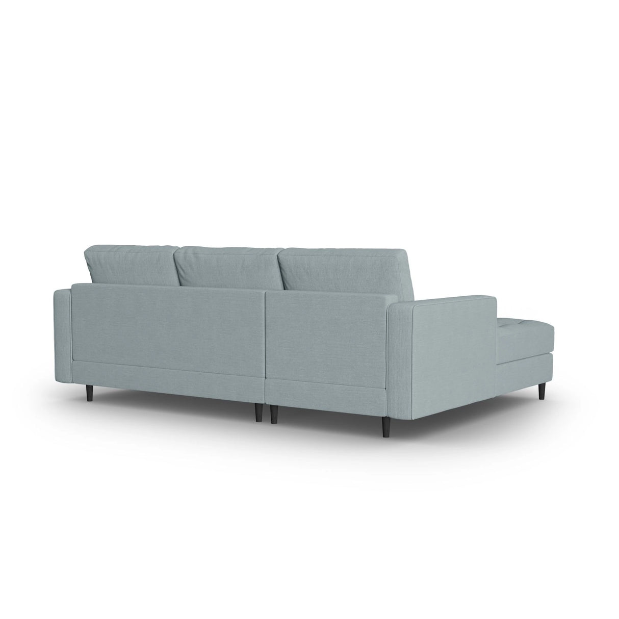 Aspen 4-Sitzer Ecksofa, Linke Seite, aus Strukturierter Stoff in Blau (Melva 72), 236x170x90 cm von Cosmopolitan Design – Bild 4