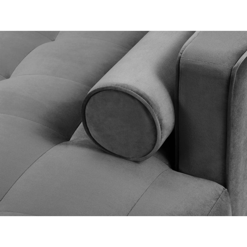 Aspen 4-Sitzer Ecksofa, Rechte Seite, aus Samt in Grau (Salvador 17), 236x170x90 cm von Cosmopolitan Design – Bild 5